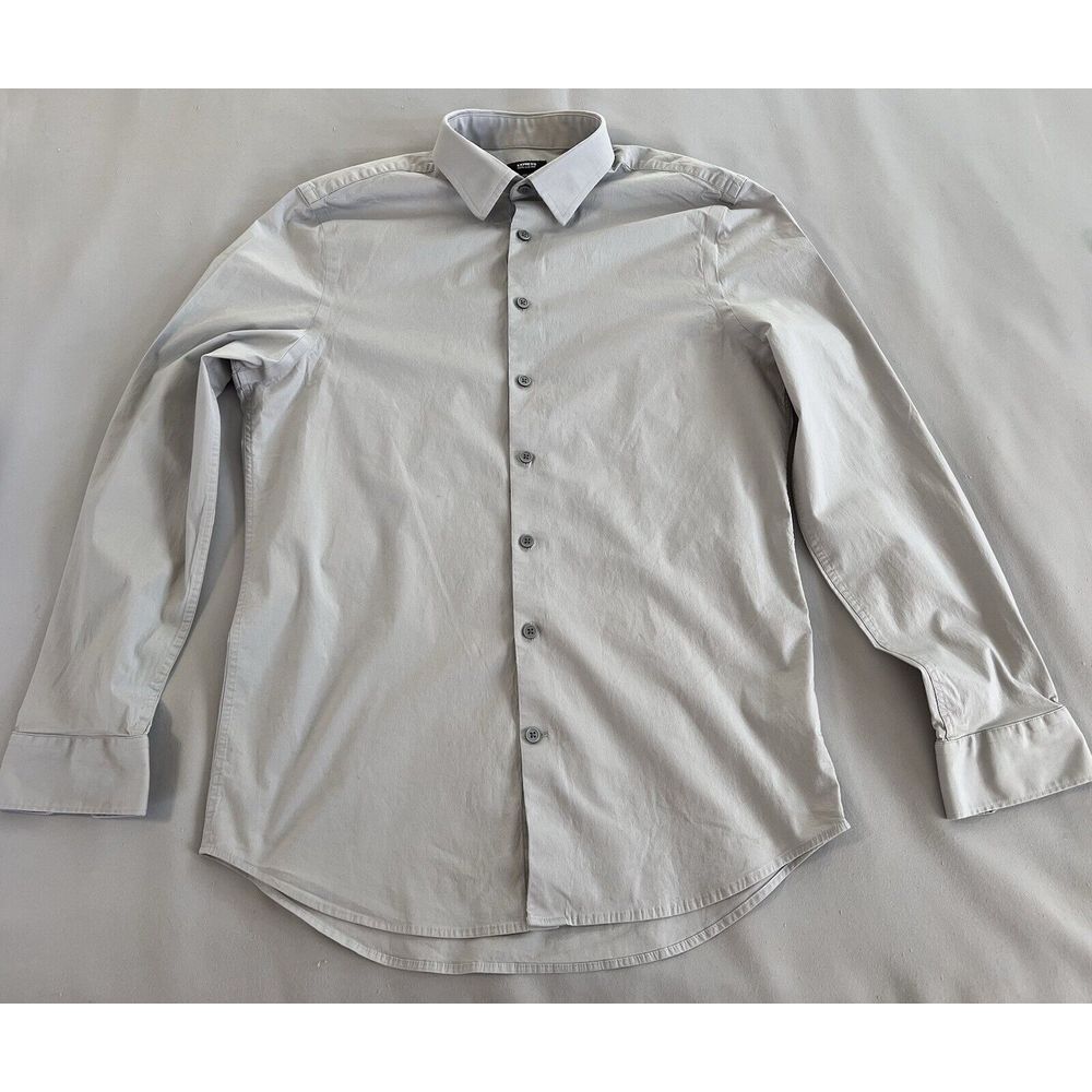 Men's Express 1MX Extra SLIM Fit Button Up‎ Stretch Cotton  Down Shirt Sz Medium